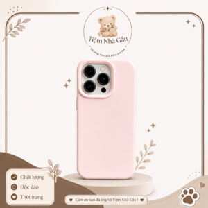 Ốp lưng silicon hồng iPhone